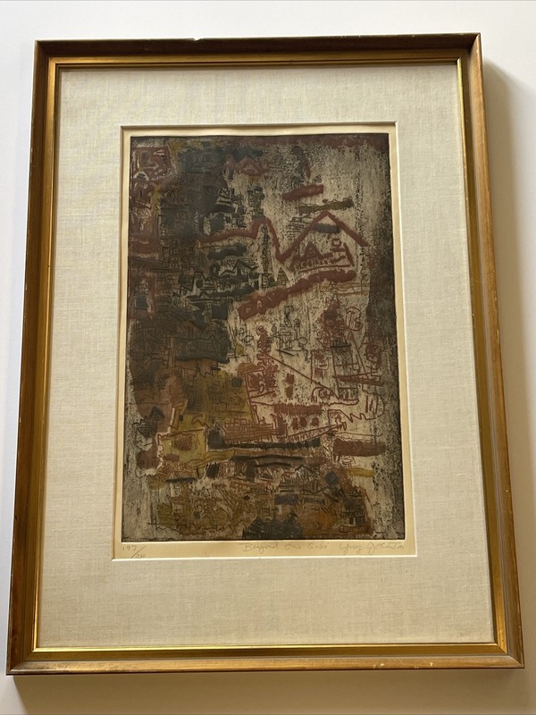 YNEZ JOHNSTON ETCHING RARE SIGNED EDITION EXPRESSIONIST CUBISM MODERNIST FAMOUS