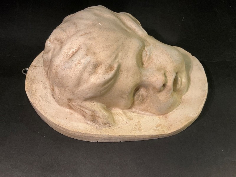 Vintage Relief Art – Sleeping Child’s Face Cherub Relief – Mid 20th c.