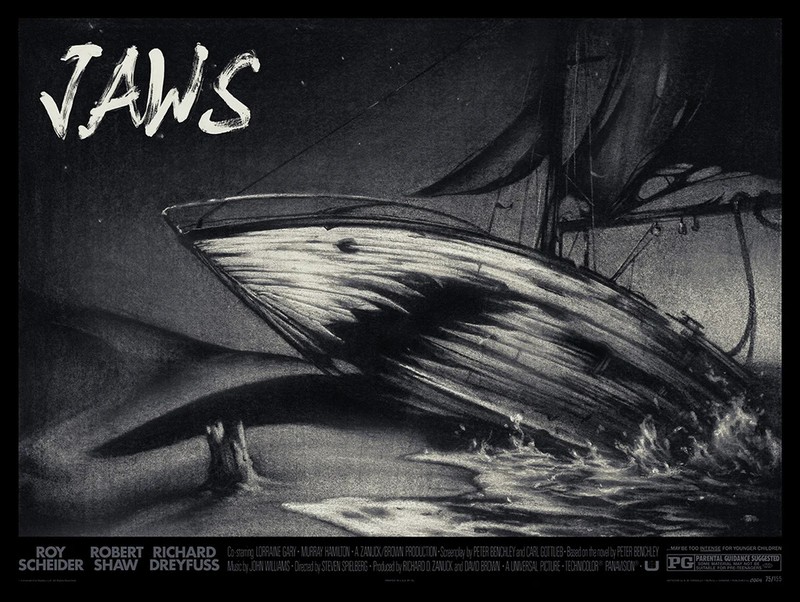 Jaws by Sam Wolfe Connelly Ltd Edition x/100 Screen Print Poster Mondo Movie Art