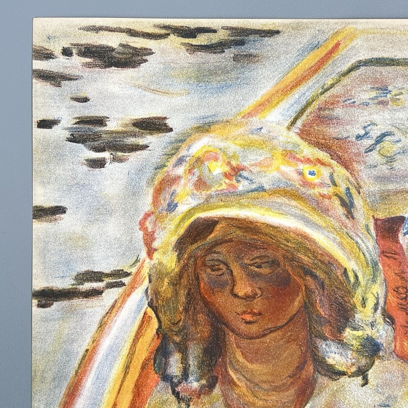 1939 Pierre Bonnard Original Color Lithograph Verve 5-6 Girl Boat Dog Art 14x10 gallery
