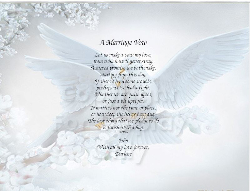 Love Marriage Vows Sentimental Personalized Gift Print Love Marriage 1236