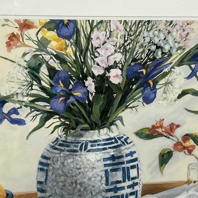 Lucille Berrill Paulsen 1990 Signed Art Print Still Life Summer Pleasures NY gallery