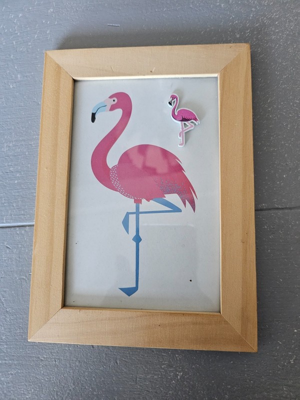 Flamingo design Framed Print – 13 x 18 cm