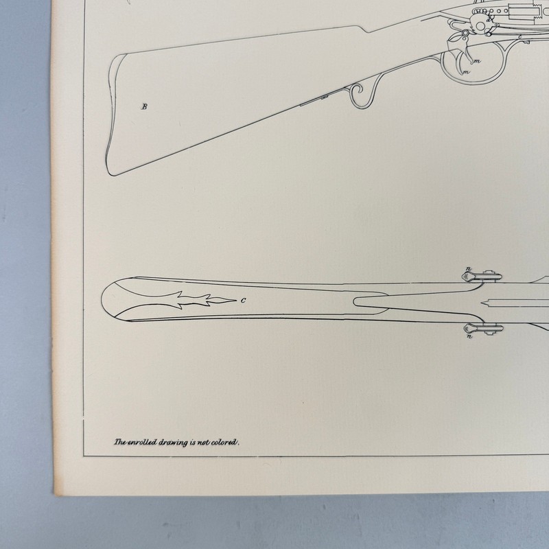 Pauly's Specification 1814 Firearm Patent Lithographic Print 22x15 on Laid Paper gallery