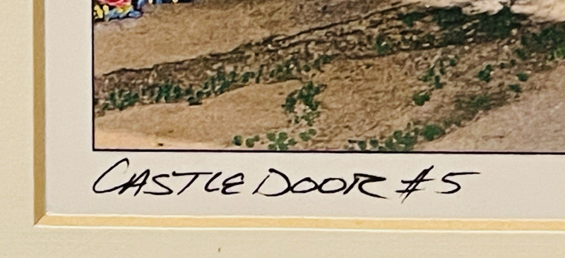 Castle Door #5 by Martin Roberts Matted Print Image 11"x7 1/2" in Frame 19"x13" gallery