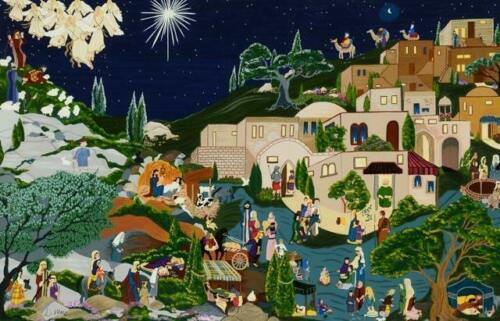 OH LITTLE TOWN OF BETHLEHEM by Deneille Moes Folk Art Signed Ltd Ed Lithograph
