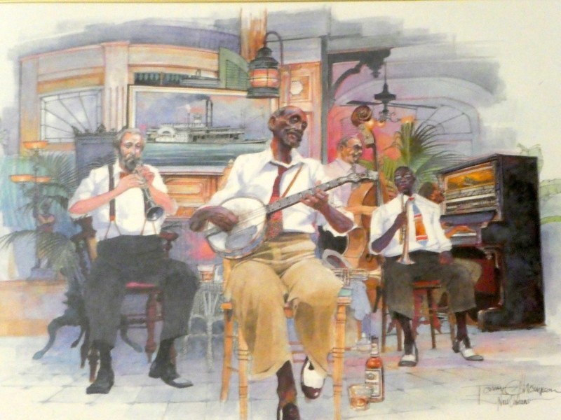 JAZZ SEZERAC Print Tommy Thompson Signed Ltd Edition 380/500 Framed