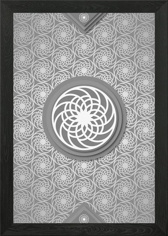 Geometric Glyph Patterns Framed Wall Art Poster Canvas Print Picture