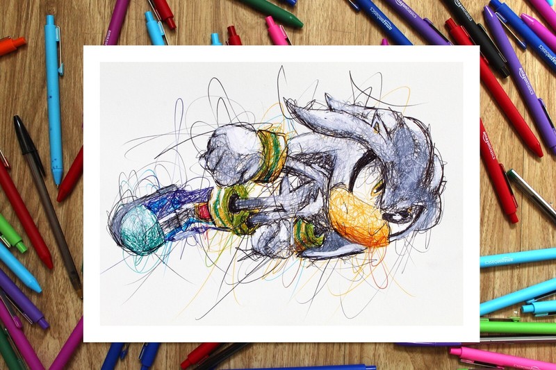 Silver Ballpoint Pen Print, Sonic the Hedgehog Art Poster gallery