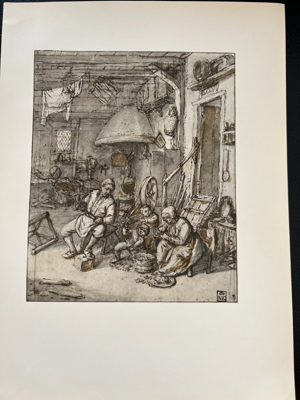 Ostade, Adriaen Van «Peasant Family» Print, 7 5/8″ x 9 1/4″ (Image)