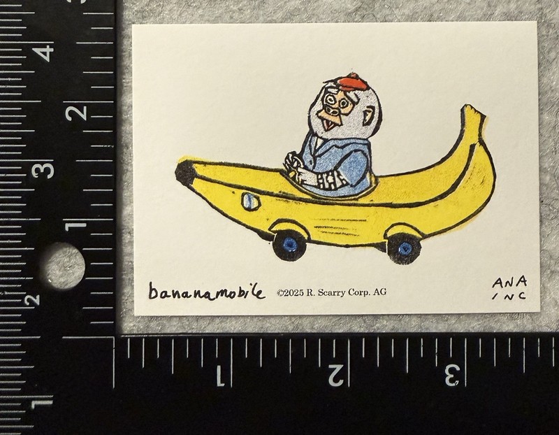 Lot of 1 Ana Inciardi X Richard Scarry Animal Mini Print Banana Mobile Monkey