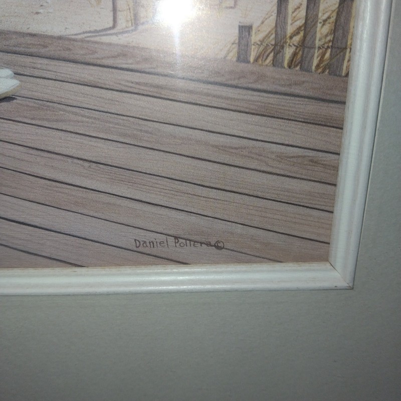 18x23 " POINT EAST by DANIEL POLLERA BEACH VIEW OF OCEAN IN THE FRAME gallery