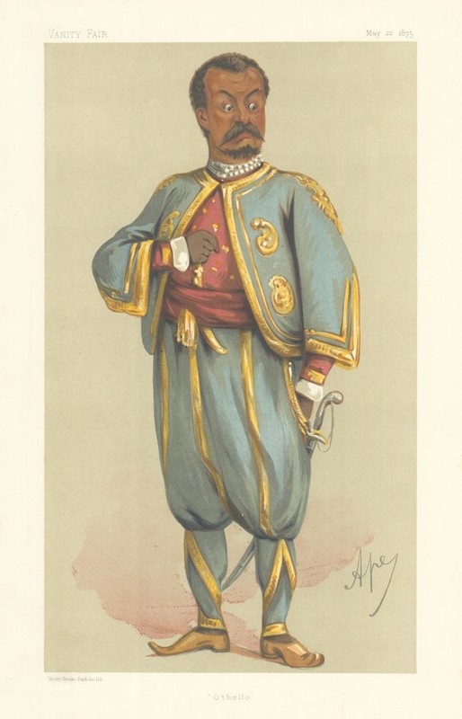 VANITY FAIR SPY CARTOON Signor Tommaso Salvini ‘Othello’ Italian actor 1875