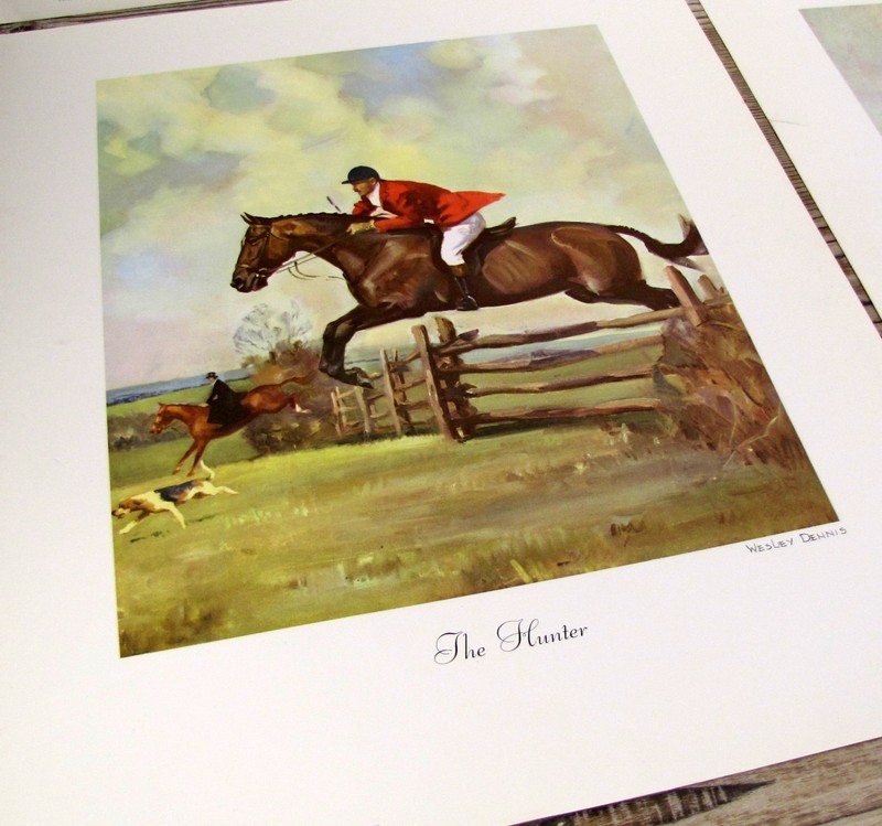 Vintage Wesley Dennis Horse Prints Lot 6 From 1951 Rand McNally Portfolio 16x12" gallery