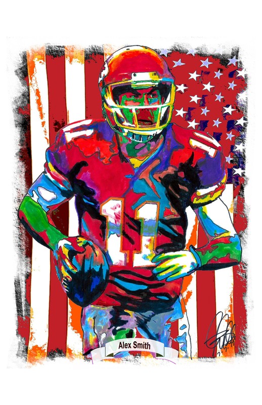 Alex Smith Kansas City Chiefs Football Sports Poster Print Wall Art 11x17 gallery