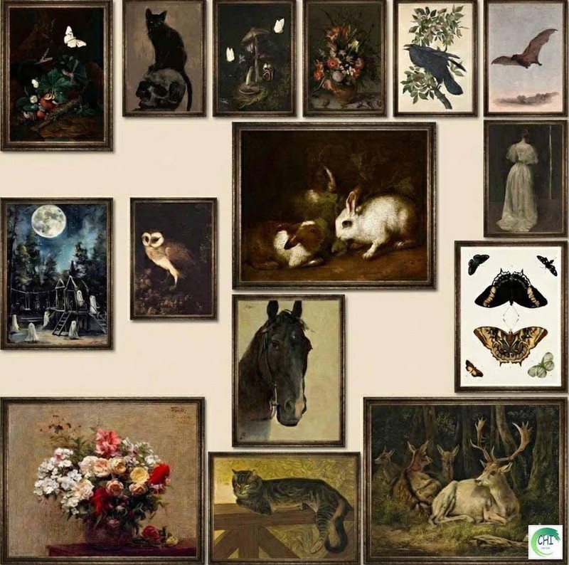 12pc Dark Cottagecore & Gothic Forest Art Set Unframed | Moody Nature Gallery
