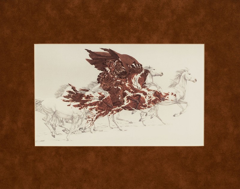 Bev Doolittle EAGLE’S FLIGHT Matted print fits a standard 9×12 ready made frame