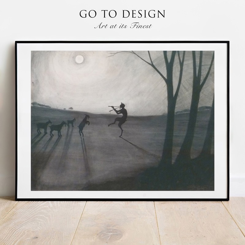 Leon Spilliaert Print - Faun by Moonlight, 1900, Wall Art poster gallery