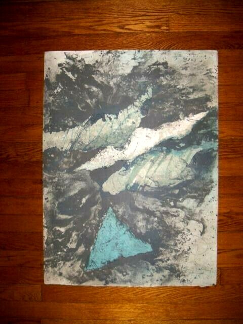 Baruj Salinas Original signed Etching/Collage 30″ x 22″ Limited Edition 42 of 50