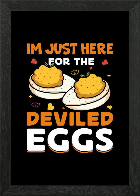 Deviled Eggs Lover Graphic Framed Wall Art Poster Canvas Print Picture