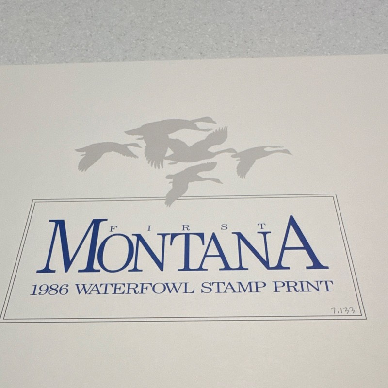 1986 Montana Waterfowl Duck Stamp Print Geese Realism Signed Numbered