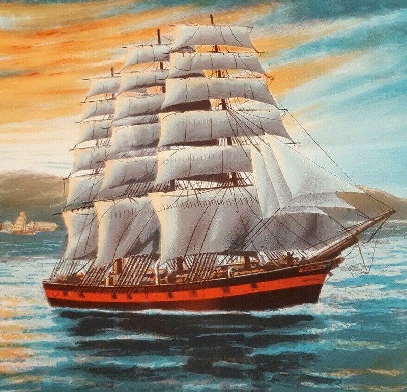 ALEXANDER PACKHAM Signed TALL SHIPS Limited Art LITHOGRAPH Collector's Guild COA gallery