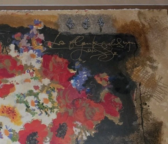 Alexander & Wissotzky, "Red Flowers With Grapes" Limited 5/50 Serigraph Framed gallery