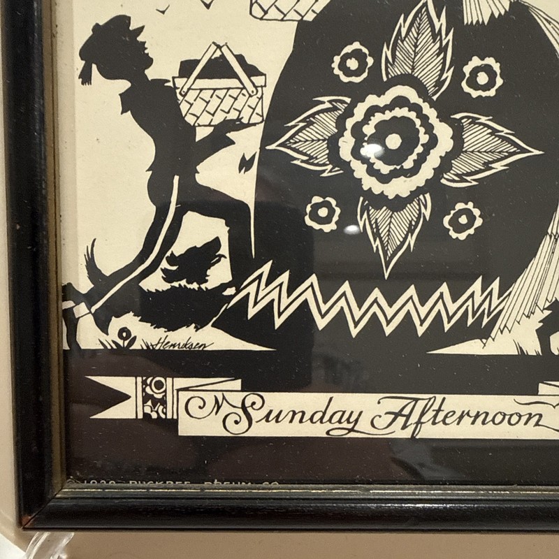 Buckbee Brehm Co. Sunday Afternoon Silhouette Family Outing 8 3/4"x 6 1/2" gallery