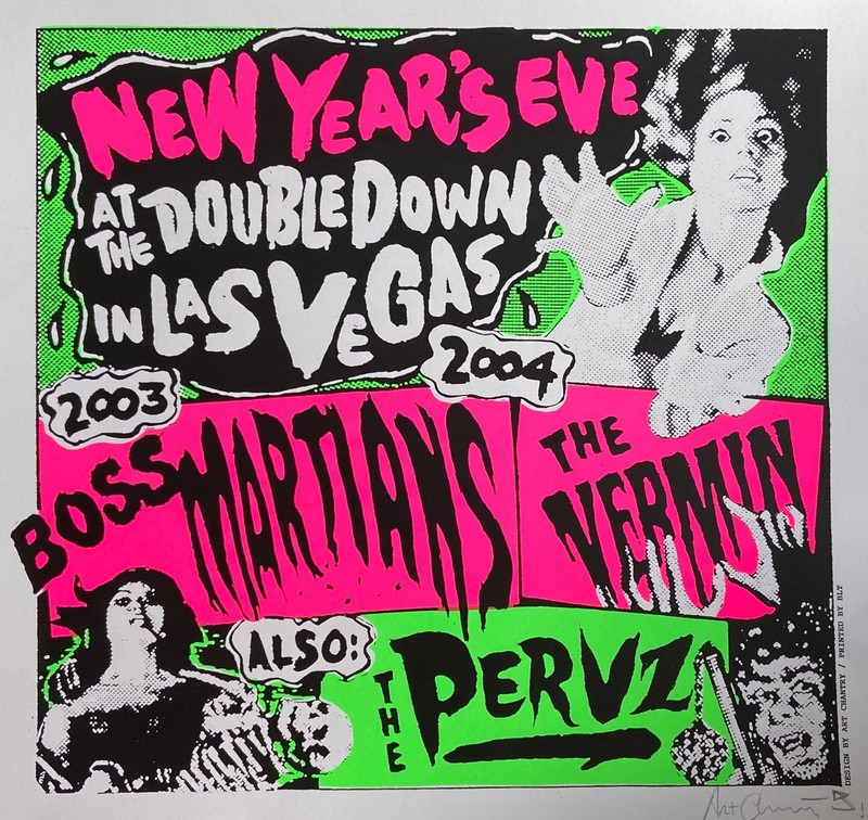 NY Eve Double Down Saloon Las Vegas 2003 Signed by Art Chantry