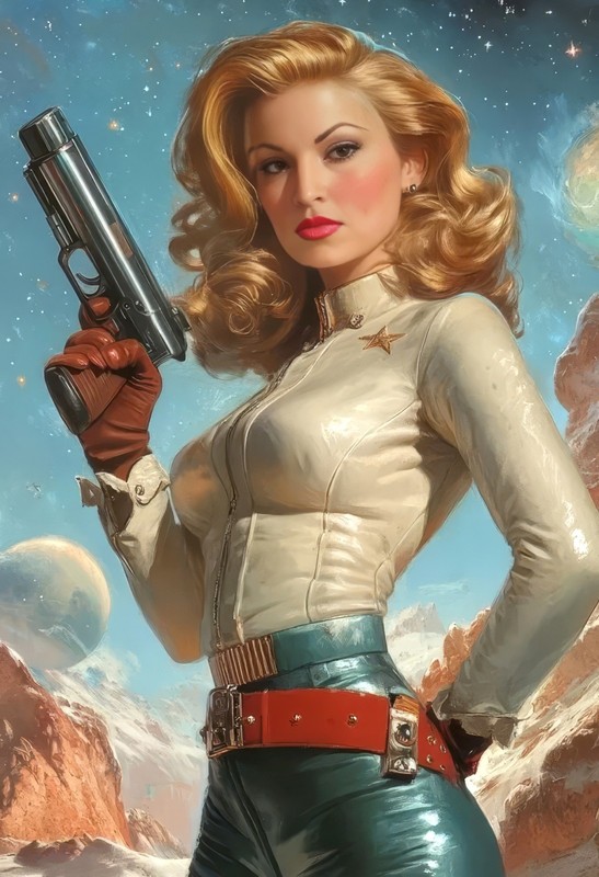 «Sci-Fi Girl 23» Giclee Fine Art Print 13×19 Limited to 20 Hand-Numbered Copies
