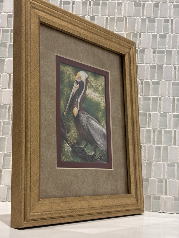 Original Signed "Brown Pelican" Fine Art Print, John Costin, Rare Decor Gifts gallery