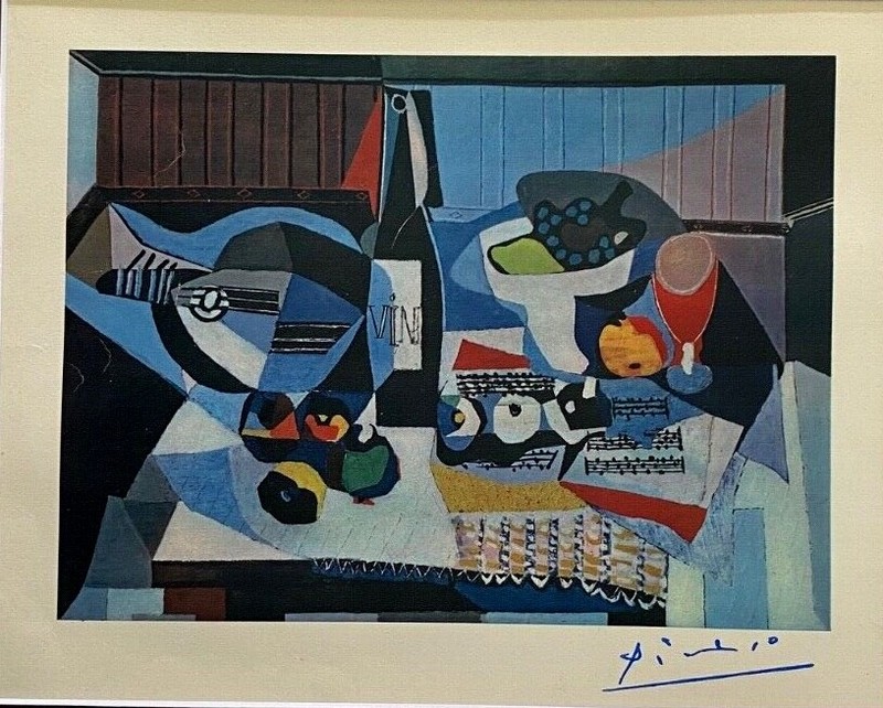 PABLO PICASSO 1948 RARE SIGNED VINTAGE PRINT FRAMED CLASSIC ART DECOR gallery