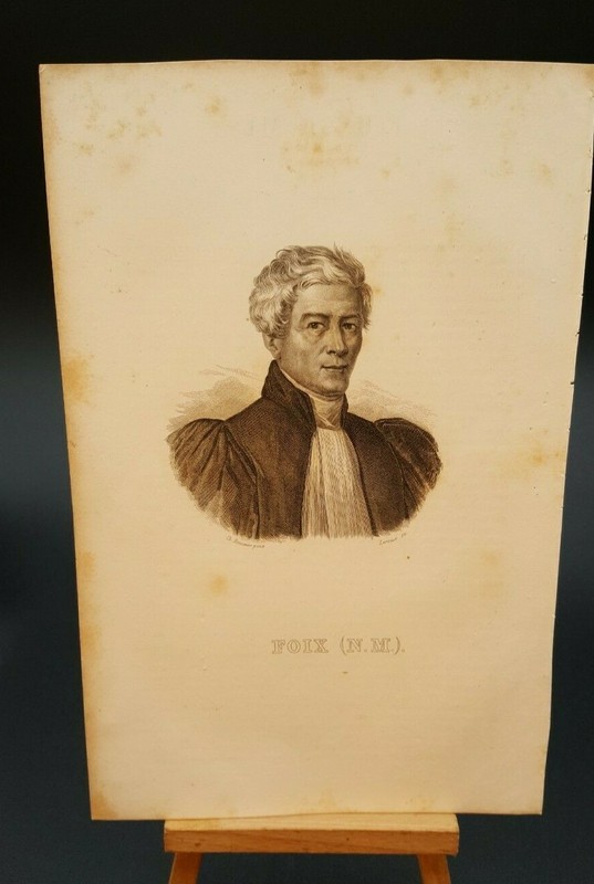 N. M. Foix – ANTIQUE STEEL ENGRAVING PORTRAIT Paper 145mm x 225mm