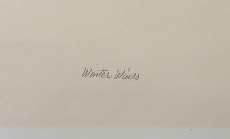 Dave Riebe Winter Winds Art Print Locomotive Train Station Snow Signed Numbered gallery