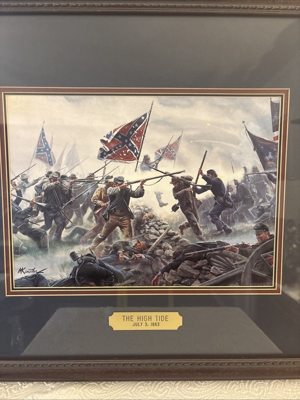 M Künstler The High Tide Framed Print – Pickett’s Charge Gettysburg Battle gallery
