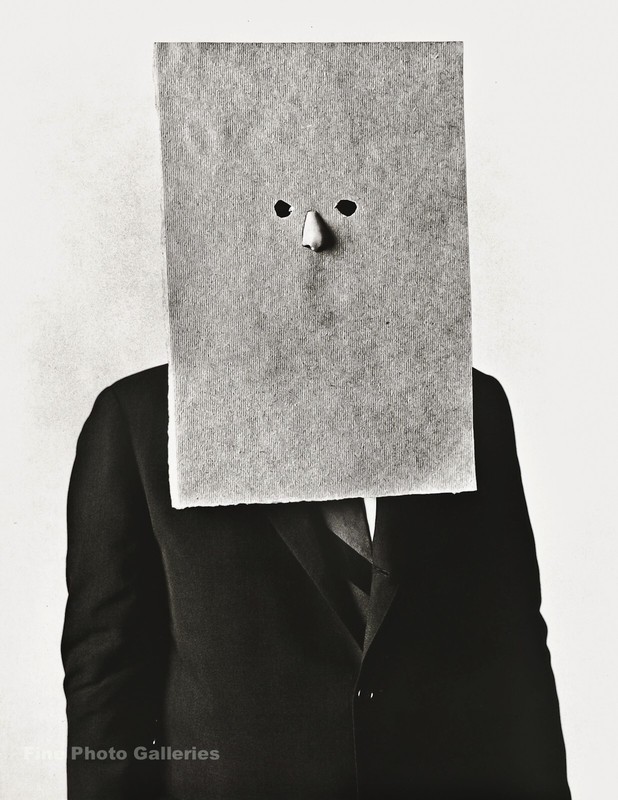 1966/84 Vintage IRVING PENN Cartoonist SAUL STEINBERG Nose Mask Photo Engraving