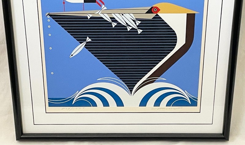 Charley Harper, "Pelican Pantry" signed & numbered framed serigraph 1982 gallery