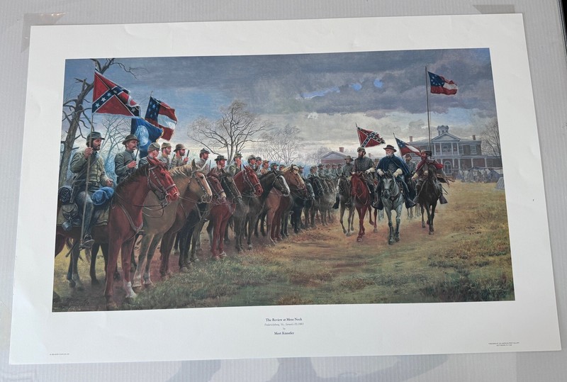 Mort Kunstler; The Review At Moss Neck; Offset Lithograph On Paper; MINT; W/ COA