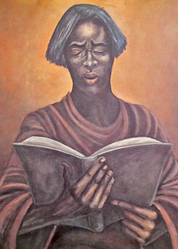 RARE - Ernie Barnes - The STORY TELLER Print - Black Interest - African American gallery