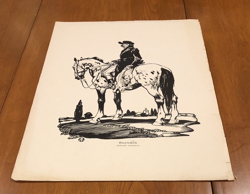 Huntsman by Edward Penfield – Vintage Print – Horse and Rider