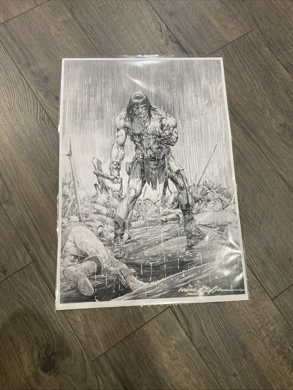 CONAN The BARBARIAN AUTOGRAPHED Neal Adams Print 2012 MINT CONDITION!