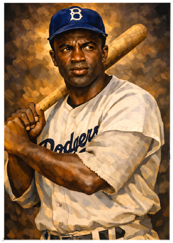 JACKIE ROBINSON * Brooklyn Dodgers * BASEBALL * Novelty Art Card * ATC ACEO