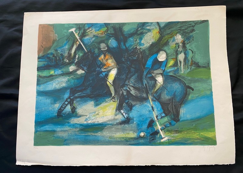 Marcel Mouly Limited Edition Polo Lithograph Signed 195/250 – Sport of Kings