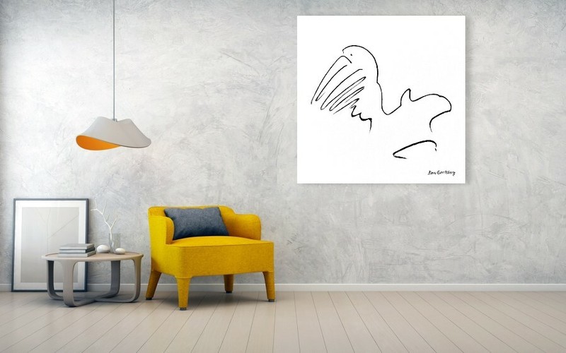 Pelican 3 - Fine Art Print on Canvas of Original Abstract Painting gallery