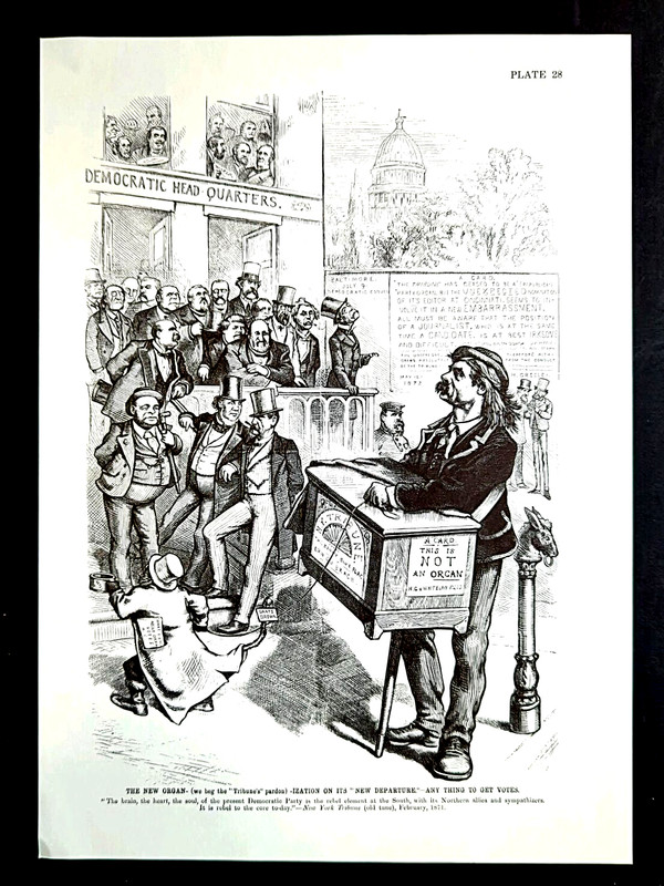Thomas Nast Political Satire The New Organ Art Print Bookplate 28 gallery