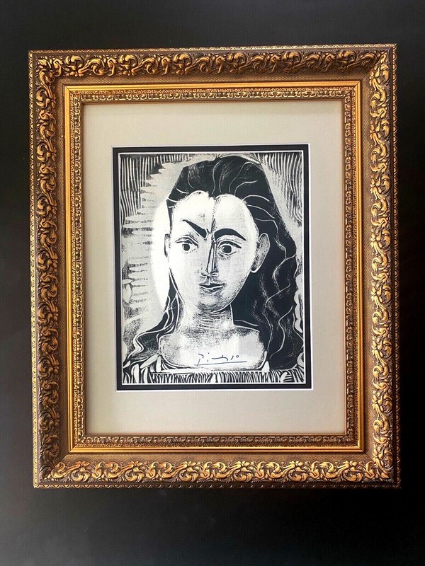 PABLO PICASSO + 1964 SIGNED SUPERB PRINT MATTED 11 X 14 + LIST $695 |