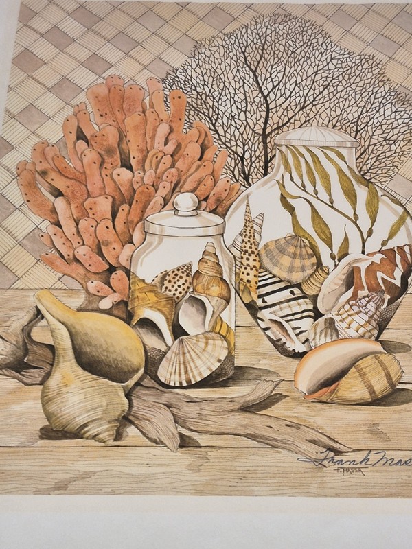 Vintage Frank Massa Beach Still Life Print Signed gallery