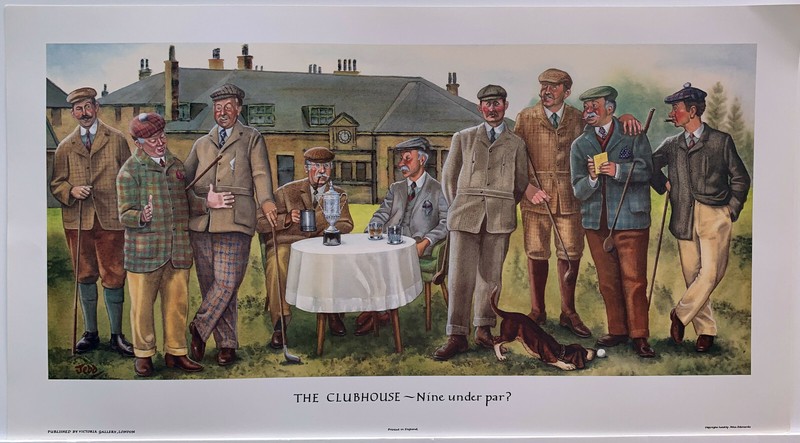 Print THE CLUBHOUSE – Nine Under Par by artist Jedd John R Edwards