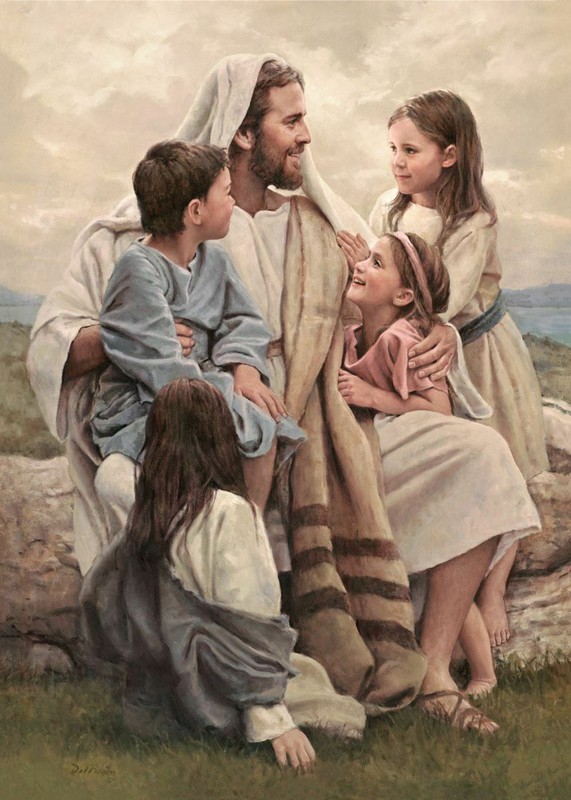Jesus and Children Picture 8″x10″ ready to be framed