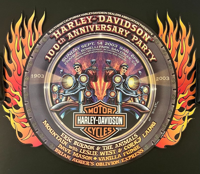 Emek 2003 A/P DIE-CUT Harley Davidson 100th Anniversary poster print motorcycle